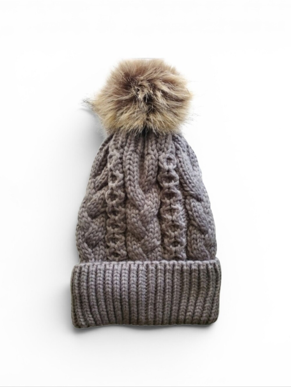 Cozy Cable Knit Ski Hat with Warm Lining